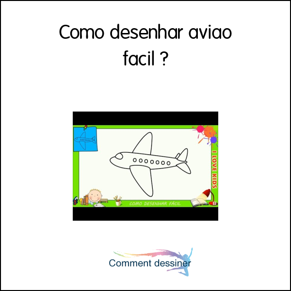 Como desenhar avião fácil